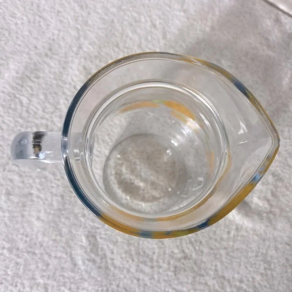 Vintage Kig Indonesia Oranges Print Glass Pitcher With  Handle - Picture 11 of 13